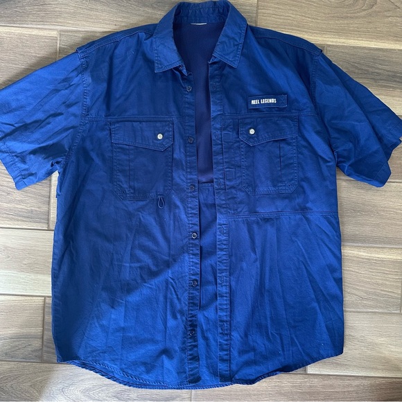 🌼 REEL Legends blue collar shirt 🌼5/$15🌼 - Picture 3 of 6